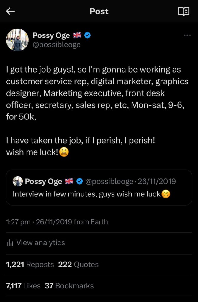 My origin story job